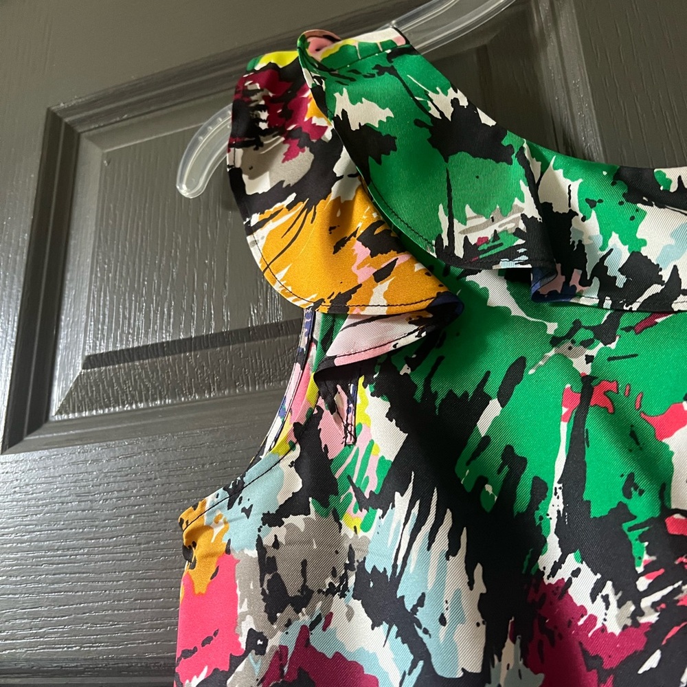 J. Crew Multicolor Abstract Top - Picture 2 of 8